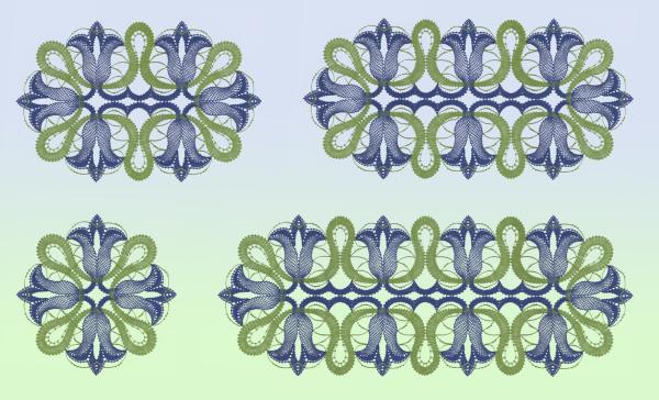 612 Klöppelbrief  Decken „Enzian“